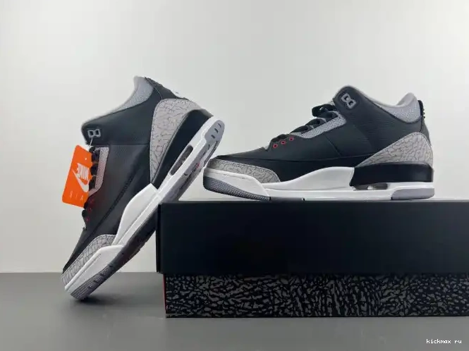 Cheap MAX Air DN3707-010 Cement 3 Black Jordan 0424